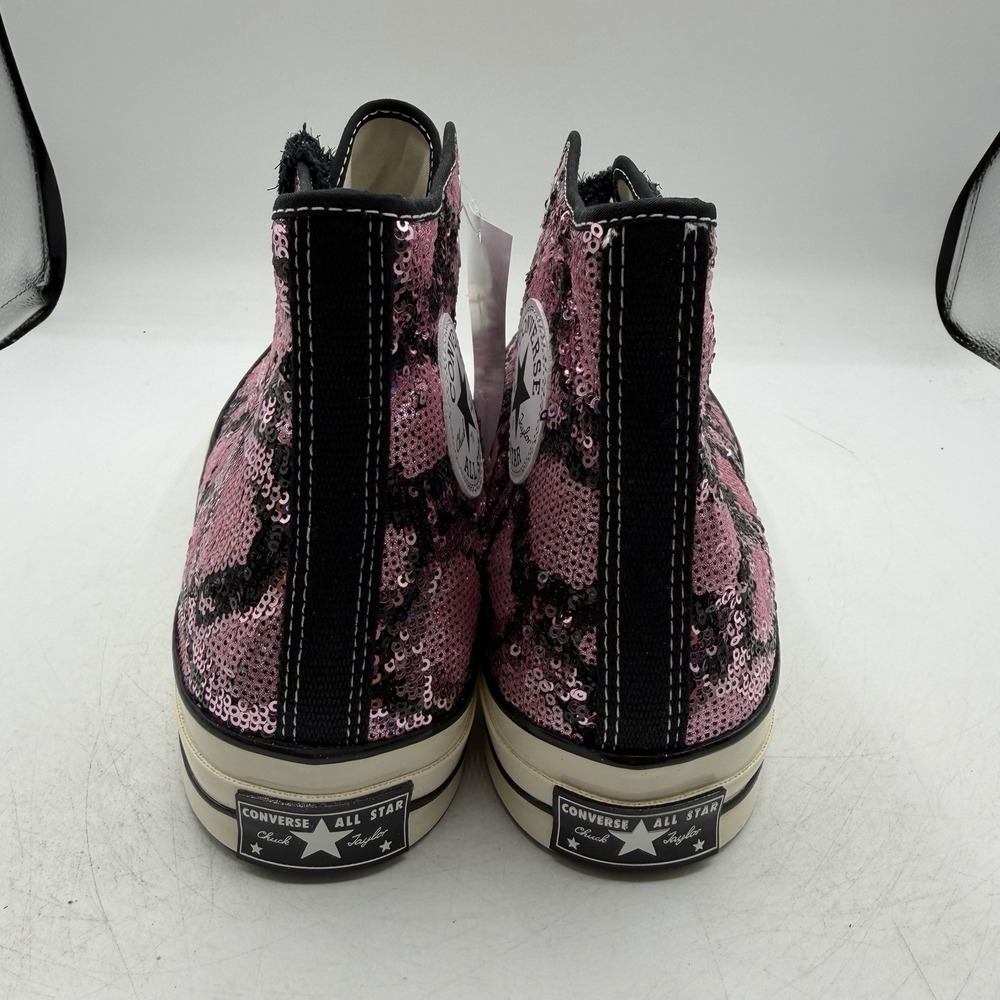 Converse Chuck 70 High Shoes Mens 11 Womens 13 Pink Sequin Snake Pattern Sneaker - Picture 8 of 11